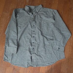 Van Heusen Men's Casual Green Plaid‎ Shirt